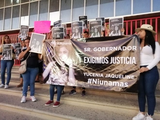 Marchan para exigir justicia en el feminicidio de Yucenia Gómez