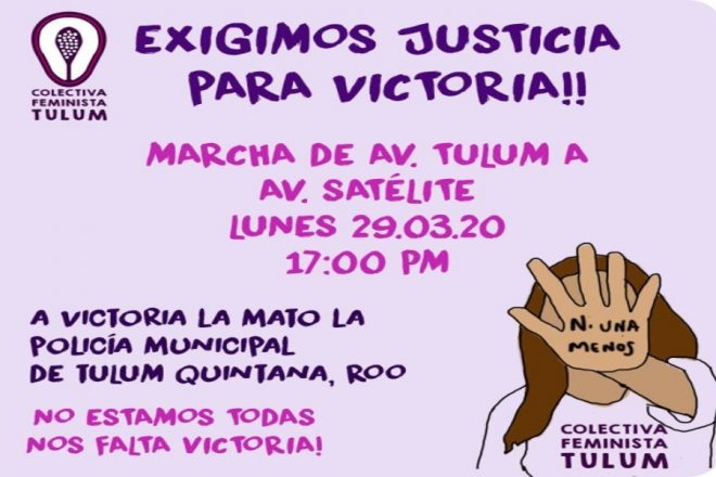 Gobierno mexicano recibe condenas por asesinato de Victoria Salazar a manos de policias de Tulum