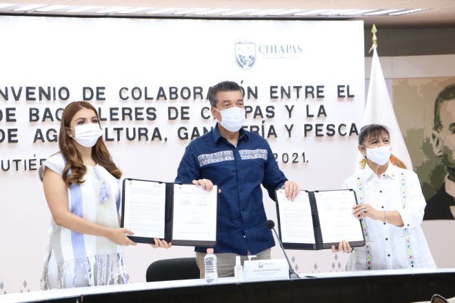 Firman convenio para impulsar proyectos agricolas y de emprendimiento en Chiapas