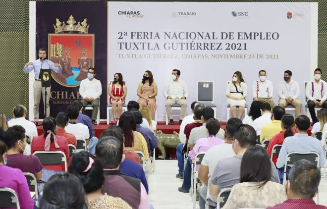 Inauguran Segunda Feria Nacional de Empleo Tuxtla Gutierrez 2021