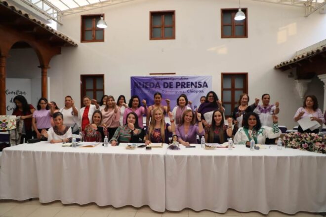 Se forma frente común de mujeres en Chiapas a favor de Claudia Sheinbaum: hasta bastón de mandón le darán, dicen