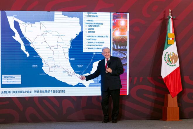 Va bien negociación de tramo ferroviario estratégico para el Tren Maya: AMLO