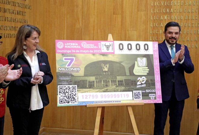 Conmemoran el 20 Aniversario de la Fundación del IMSS con billete de lotería